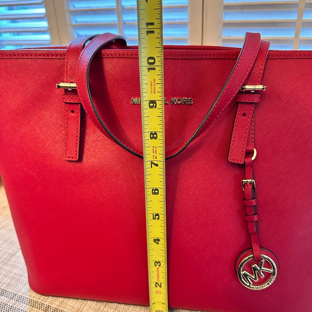 Michael Kors Vibrant Red Tote - Picture 7 of 9